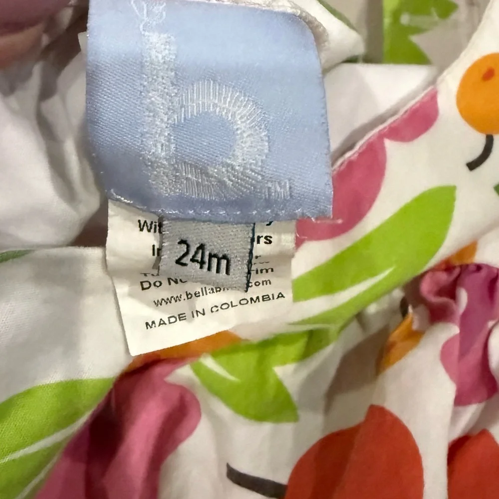 Floral Delight Romper by b Pink and Orange Size 24 Months.